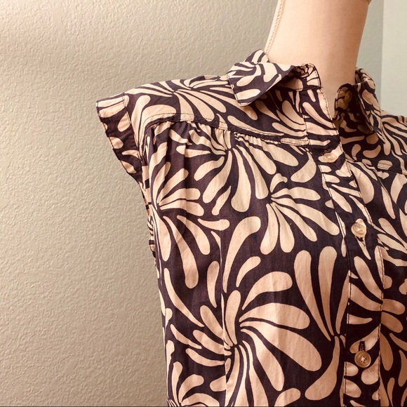 Merona 100% Cotton Dress, Slate Blue Abstract - Picture 8 of 13